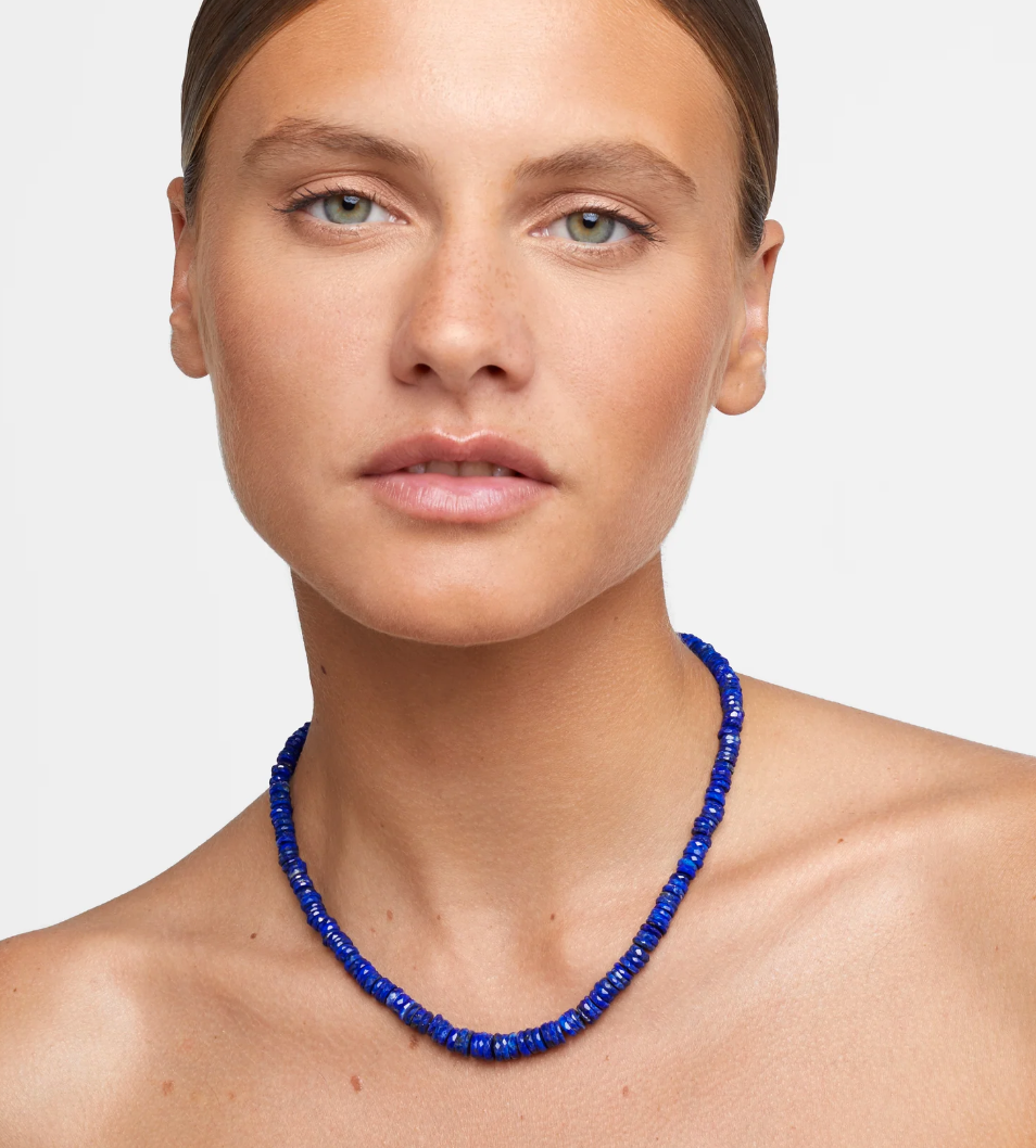 Aurora Lapis Fancy Cut Necklace (Refurbished)